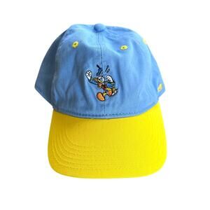 RSVLTS Donald Duck Hat Blue Yellow Disney Store Snapback Cotton Cap One Size